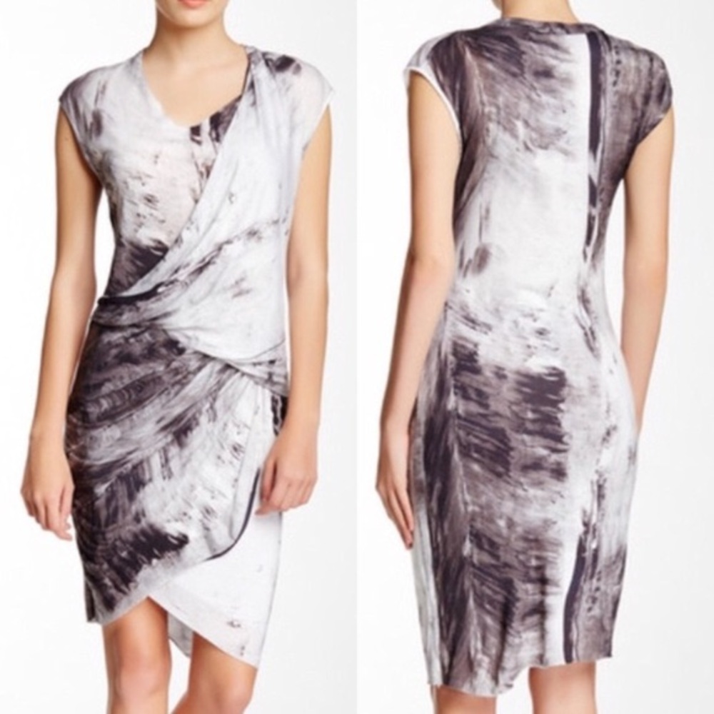 Helmut Lang Tidal Print Jersey dress